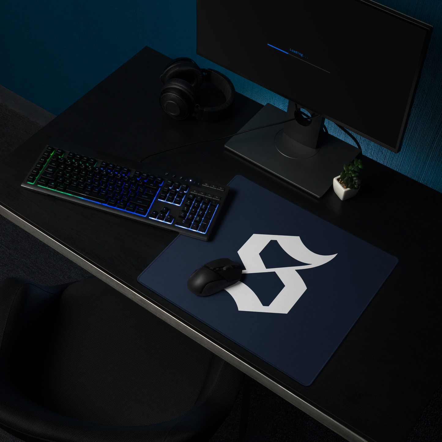 shots Navy Mouse Pad (18″ × 16″) ✨